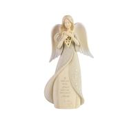 Enesco Foundations Collection Figurine d'ange de deuil en résine Peinte à la Main en Forme de cœur avec Inscription « Hold You in Heaven » - Décoration d'intérieur - 20,3 cm