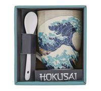 Enesco France Tasse mug et cuillère Katsushika Hokusai (La Grande Vague de Kanagawa)