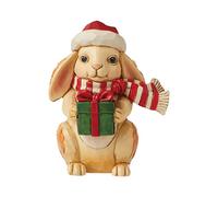 Enesco Jim Shore Heartwood Cr igurine Miniature de Lapin de Noël, 9,5 cm, Multicolore