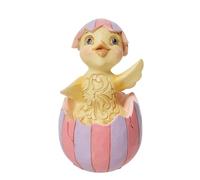 Enesco Jim Shore Heartwood Cr igurine miniature de poussin dans un œuf de Pâques, 9,4 cm, multicolore