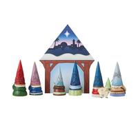 Enesco Jim Shore Heartwood Cr nsemble de Figurines de Nain de Noël Petit mais miraculeux, 8 cm, Multicolore