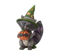 Enesco Jim Shore Heartwood Cr igurine de raton laveur d'Halloween avec citrouille, 15 cm, résine de pierre
