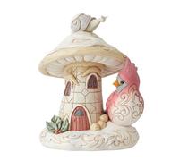 Enesco Jim Shore Heartwood Creek White Woodland Home for The Holidays GNOME Maison Champignon avec Figurine de créature, 16,7 cm, résine de Pierre