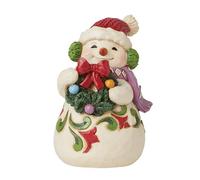 Enesco Jim Shore Mini Figurine Bonhomme de Neige Cache-Oreilles