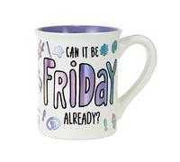 Enesco Our Name is Mud Can It Be Friday Already Tasse à café irisée, 473 ml, multicolore