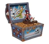 Enesco Peter Pan Coffre au trésor, Doré, 8.5 in H x 8.5 in W x 7 in L