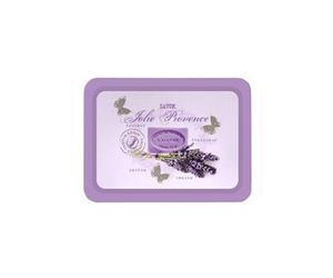 ENESCO Plateau métallique Jolie Provence parme 35 x 25 cm