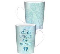 ENESCO Tasse en céramique You Are An Angel Unique au Monde - H. 10,5 cm - D. 7,5 cm BLEU G