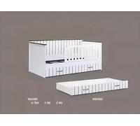 Enfant en bas âge Chambre à coucher Lit Commode Armoire blanche 3pcs.