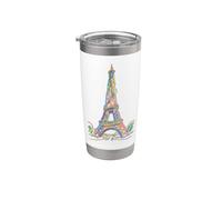 Enfants Dessin Tour Eiffel Paris Landmark Kids Gobelet isotherme en acier inoxydable double paroi