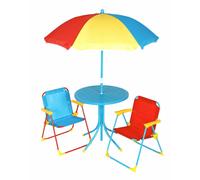 Groupe de sièges pour enfants Table pour enfants Chaises pliantes Parasol Garniture de siège Meubles pour enfants