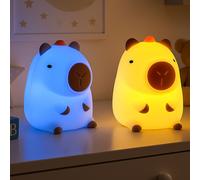 Lampe de table LED Lampe de chevet Lampe de table Capybara Lampe de nuit Batterie RGB Touchdimmer Timer H 12,2 cm, 2 pièces