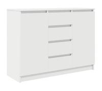 Enfilade/Bahut/Vitrine - Rustique - Buffet avec tiroirs blanc 100,5 x 35 x 76 cm bois d'ingénierie @163320