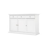 Enfilade - Blanc - 3 portes + 3 tiroirs - TVILUM - L 143,7 x P 46,1 x H 91,7 cm