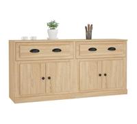 Enfilade de rangement Brun - LEMON® Buffets 2 pcs - Meuble de salon - Chêne sonoma - Bois d'ingénierie 887 - Soldes