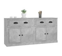 Enfilade de rangement Gris - LEMON® Buffets 2 pcs - Meuble de salon - gris béton - Bois d'ingénierie 782 - Soldes