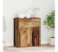 Enfilade de rangement Marron - LEMON® Buffet bas - Bois Ancien - 60x31x70cm - Bois d'ingénierie 822 - Soldes