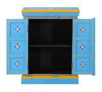 Enfilade de rangement Turquoise - LEMON® Buffet bas - Bois massif de manguier Peinture manuelle turquoise 411 - Soldes