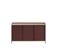 Muuto Enfold Armoire 148x45 Chêne/Rouge Foncé