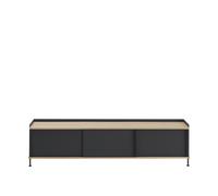 Enfold Armoire 186x45 Chêne/Noir Anthracite