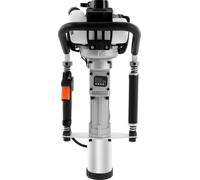 Enfonce-pieux à essence - Enfonce-pieux 4 temps - 37,7 cm³ - 1,2 kW - Énergie de frappe 20-45 J - Monocylindre refroidi par air - 30 × 30 × 63 cm - 12 kg - Noir