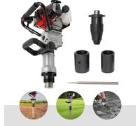 Enfonce-pieux à essence - JH-55 - Cylindrée 32,7 cm³ - Moteur 2 temps, 1 cylindre, refroidi par air - Fréquence de frappe 1700-2230 coups/min - Capacité du réservoir 0,9 L - Noir