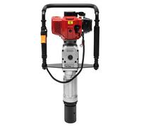 Enfonceur de pieux à essence - Enfonceur de poteaux - 52 cm³ - 1900 W - Moteur 2 temps - Refroidissement par air - Monocylindre - Rouge