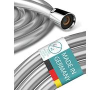 Engelbach® Tuyau douche 125cm - Flexible Plastique Double Protection Anti-Torsion - Résistant aux Plis, Raccord Universel ½” - Fabriqué en Allemagne