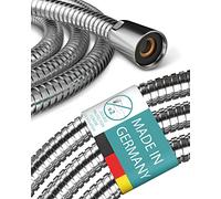 Engelbach® Tuyau douche 2m - Flexible Acier Inoxydable Double Protection Anti-Torsion - Résistant aux Plis, Raccord Universel ½” - Fabriqué en Allemagne