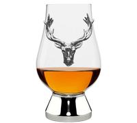 English Pewter Company Glencairn WGP021 Verre à whisky avec tête de cerf et base en étain 200 ml