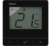 ENGO CONTROLS | Régulateur de température E25-BATB - Noir - Zigbee - Sans fil et intelligent
