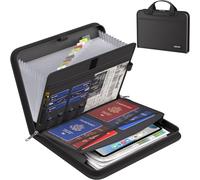 ENGPOW Organiseur de documents ignifuge avec 13 poches pour documents A4