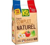 KB KBCOMP5 - Engrais Granulés Complet UAB 5 kg - Pour 3 mois de nourriture équilibrée - Pour des fruits et légumes plus abondants - Formule 100% naturelle - Pour 100m² fertilisés - Fabriqué en France