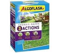 ALGOFLASH Engrais Gazon 3 Actions, Jusqu'à 60m², 3 kg, ETRIA60N