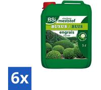 Engrais liquide pour buis, pour une croissance saine et un feuillage d'un vert intense, 5 L, lot de 6, conditionnement économique