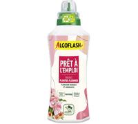 Algoflash Engrais Liquide Plantes Fleuries, Prêt à l'emploi, Utilisable en Agriculture Biologique - 1 L, Marron