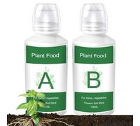 Engrais Végétal,Aliments pour A B Fournitures Hydroponie - Système Solution de Culture Nutriments 2 Pièces pour Pelouse Terrasse Fleurs Jardin Fruits et Légumes