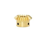 Engrenage conique droit en laiton à 90 degrés, 1 pièce, module 1,5, alésage 20T, 8/10/12/14/15 mm, rapport 1:1 pour équipement CNC(1.5 Module 20T Bore 10mm+Keyway 4mm)