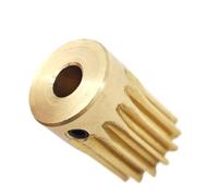 Engrenage conique en laiton, 1 pièce d'éperon plat 3 mm à 6 trou intérieur cylindrique 0,5 module 17T 18 dents 19 matériel d'arbre de pignon(17T 3mm bore)