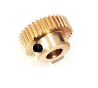 Engrenage conique en laiton, module 0,5, 20 dents cylindriques, trou intérieur de 3 mm à 6, pignon droit avec matériel d'arbre étagé(Bore 4mm)