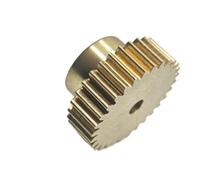 Engrenage droit étagé en laiton, Engrenage droit en cuivre 0.6M 49T, pignon de moteur cylindrique, dents droites, alésage 3-15mm(3mm bore)