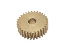 Engrenage droit étagé en laiton, Engrenage plat à éperon en cuivre, 21mm x 5mm, 0.6M, 33T, dents droites, arbre de pignon, plusieurs tailles d'alésage(6MM bore)