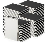 Engrowtic Lot de 100 blocs de papier quadrillé à spirale A5 à spirale pour bloc-notes à spirales, bloc-notes à spirale, bloc-notes, 140 pages pour écriture, croquis, dessin, fournitures de bureau