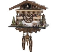 Engstler - 461_QM - Pendule coucou - Quartz - Bois de hêtre - Avec musique - 22 cm