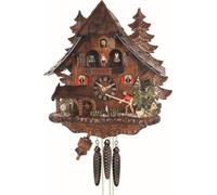 Engstler - 4739_MT - Coucou - Mouvement à chaîne 1 jour - Noyer - avec musique avec couple de danse - 34 cm