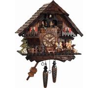 Engstler - 4746_QMT - Coucou - Quartz - Noyer - avec musique avec couple de danse - 33 cm