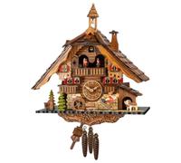 Engstler - 4815 - horloge coucou - mécanisme à chaîne, réserve de marche de 1 jour - en noyer