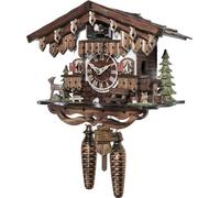 Engstler - 485_Q - Pendule coucou - Quartz - Noyer - 22 cm