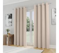 Enhanced Living Nightfall Lot de 2 Rideaux à œillets Thermiques Super Doux, économie d'énergie et réduction du Bruit pour Chambre à Coucher 230 g/m²