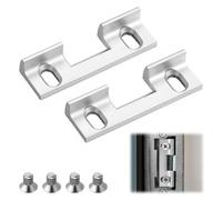 Enhon 2 pièce de rechange type 115 pour gâches, 46 x 14,4 x 9 mm Pièce de rechange pour gâche réglable, espacement des trous de vis 32 mm Pièce à visser pour gâche standard, métal de qualité